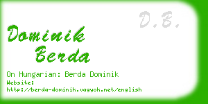 dominik berda business card